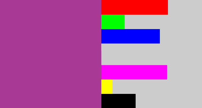 Hex color #a83a95 - ugly purple