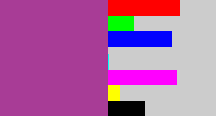 Hex color #a83c96 - ugly purple