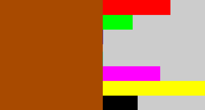 Hex color #a84a00 - cinnamon