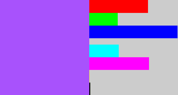 Hex color #a852fc - lighter purple
