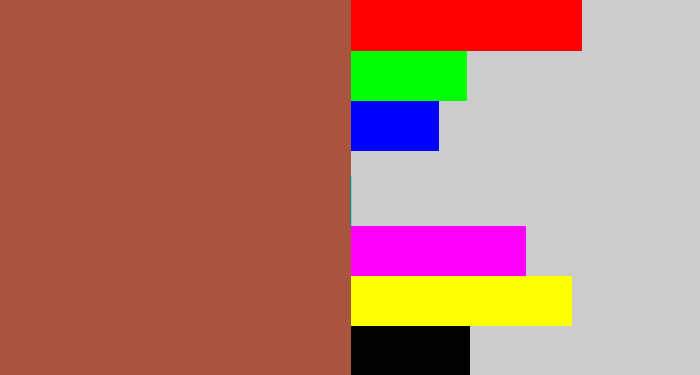 Hex color #a8543f - earth