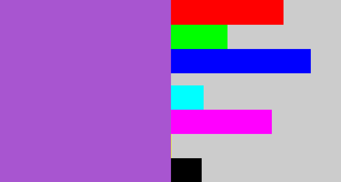 Hex color #a855d0 - lightish purple