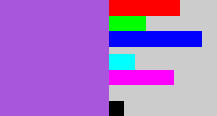 Hex color #a857dc - lightish purple