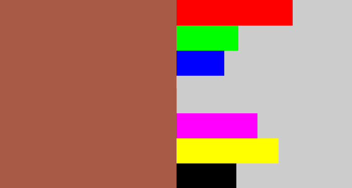 Hex color #a85a46 - earth