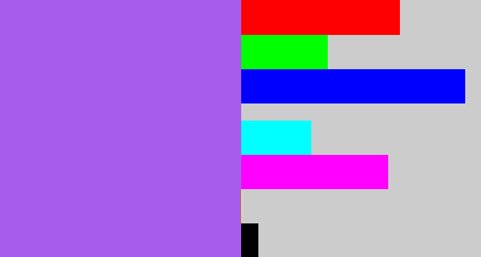 Hex color #a85cec - lighter purple