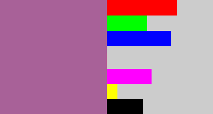 Hex color #a86198 - dark lilac