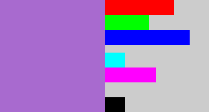 Hex color #a86acf - amethyst