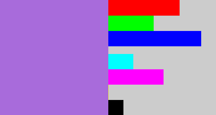 Hex color #a86bdb - lightish purple