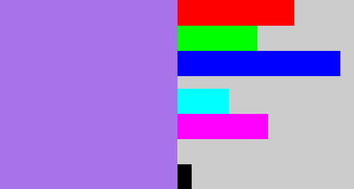 Hex color #a872eb - light urple