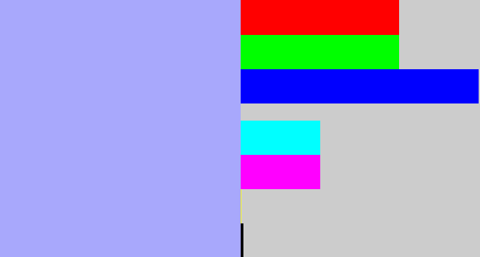Hex color #a8a8fc - pastel blue