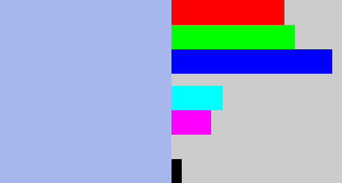 Hex color #a8b8ef - pastel blue