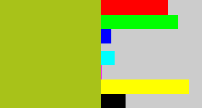 Hex color #a8c219 - pea