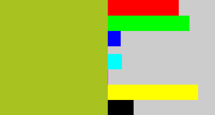 Hex color #a8c21f - pea