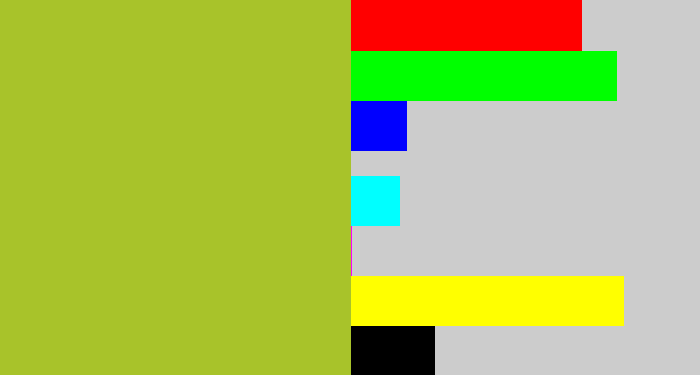 Hex color #a8c32a - pea