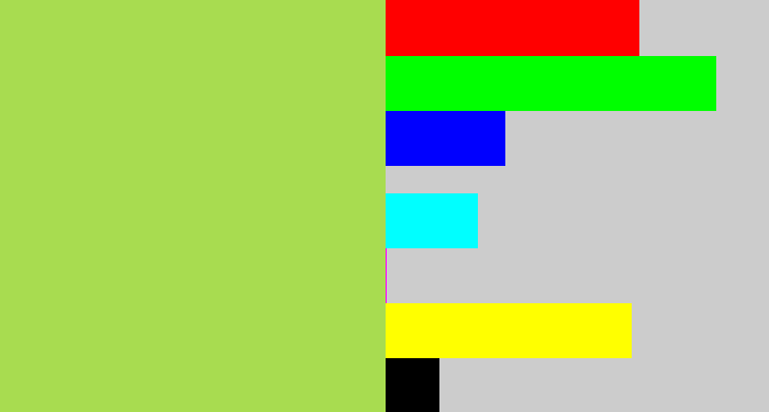 Hex color #a8dc50 - kiwi