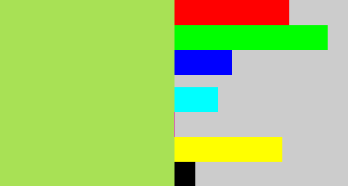 Hex color #a8e155 - kiwi