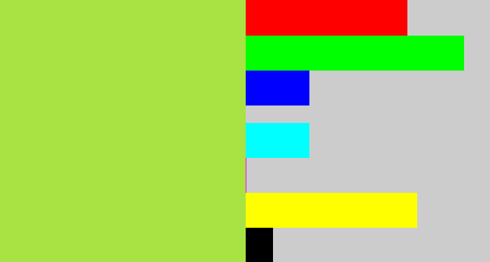 Hex color #a8e243 - kiwi