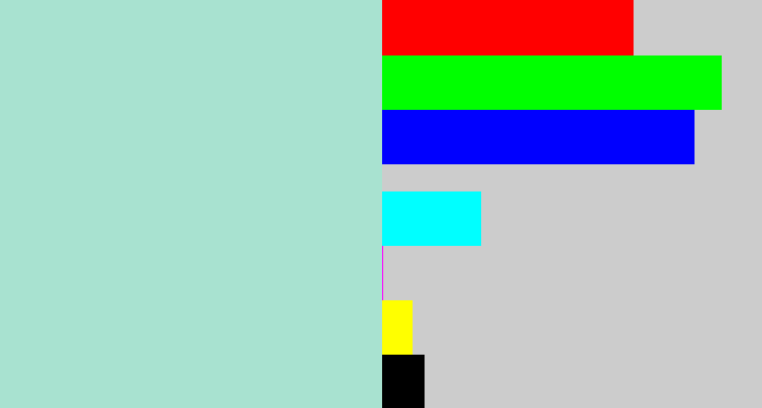 Hex color #a8e2d0 - pale turquoise