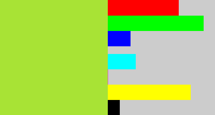 Hex color #a8e335 - kiwi