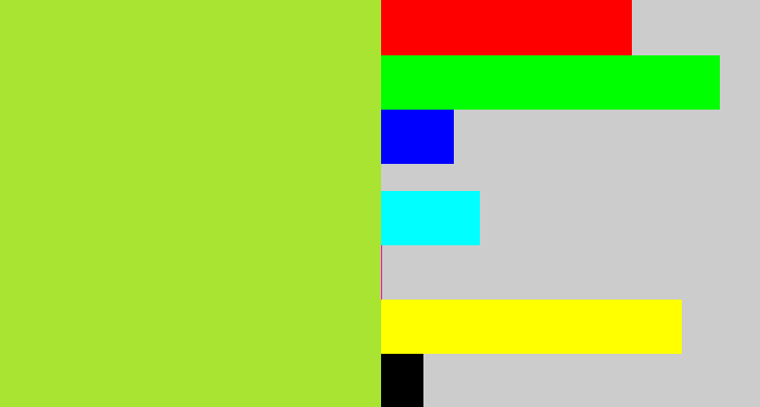Hex color #a8e431 - kiwi