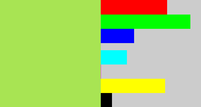 Hex color #a8e453 - kiwi