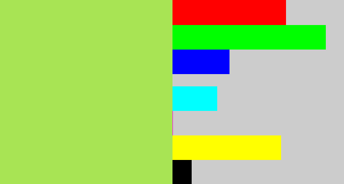 Hex color #a8e454 - kiwi