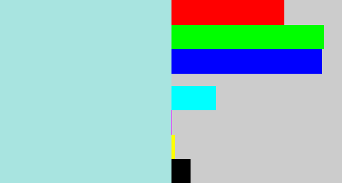 Hex color #a8e4e0 - pale turquoise