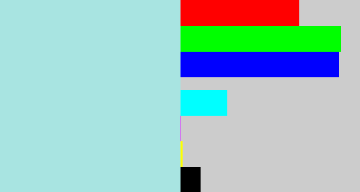 Hex color #a8e4e1 - pale turquoise
