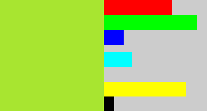 Hex color #a8e530 - kiwi