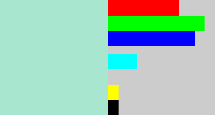 Hex color #a8e6cf - pale turquoise