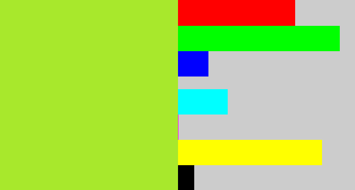 Hex color #a8e82c - lime