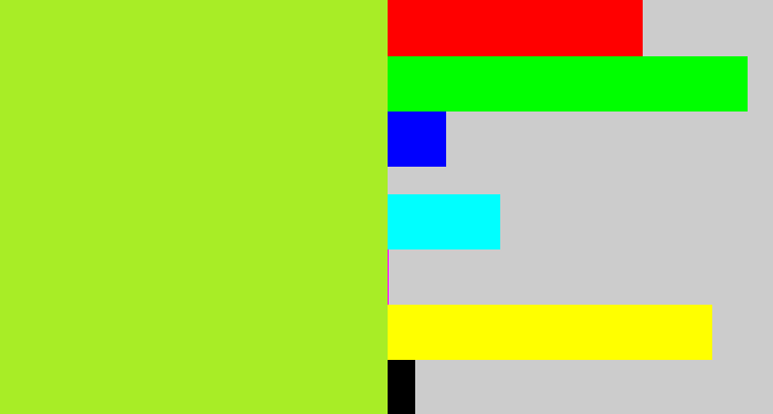 Hex color #a8ed26 - lime