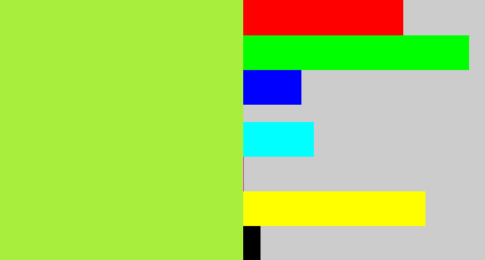 Hex color #a8ee3c - kiwi
