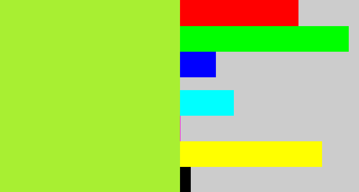 Hex color #a8ef32 - lime