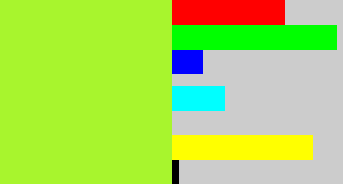Hex color #a8f52d - lime