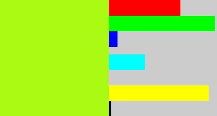 Hex color #a8fa15 - electric lime