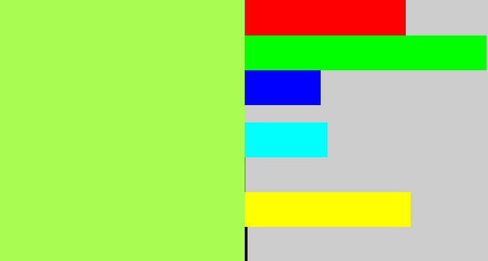 Hex color #a8fd50 - kiwi