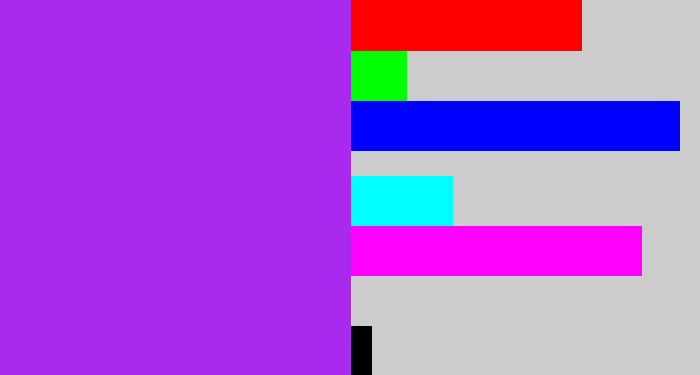 Hex color #a929ef - electric purple