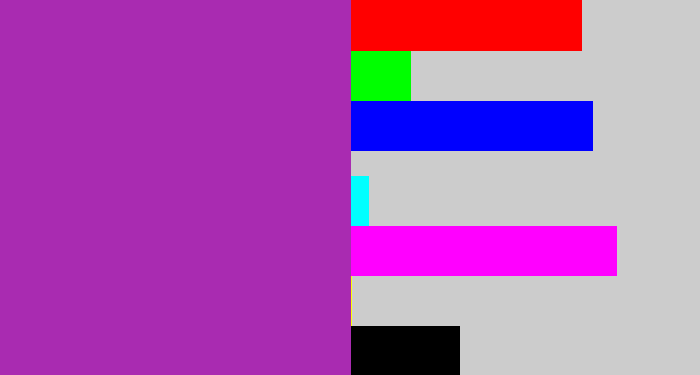 Hex color #a92bb1 - barney
