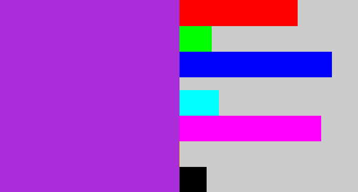 Hex color #a92dd8 - barney