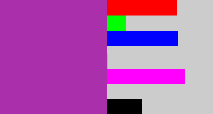 Hex color #a92fab - barney