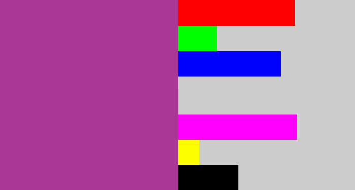 Hex color #a93795 - ugly purple