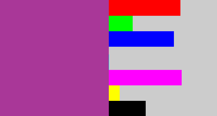 Hex color #a93798 - ugly purple