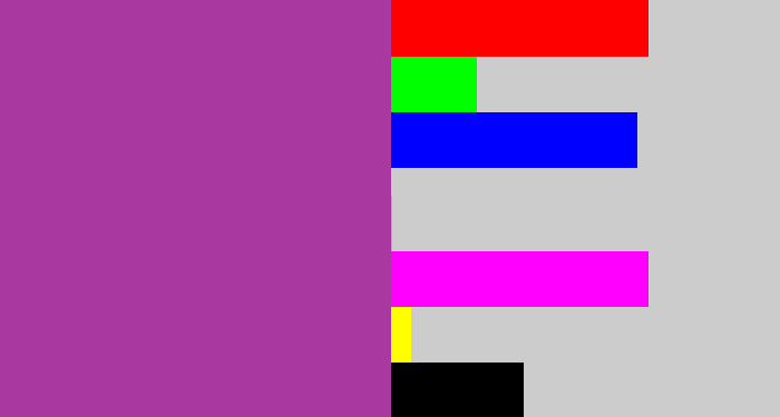 Hex color #a939a0 - ugly purple