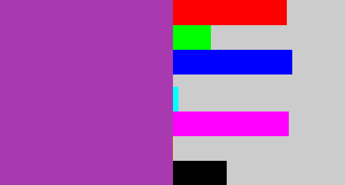 Hex color #a939af - ugly purple
