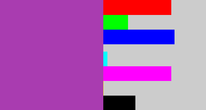 Hex color #a93cb0 - purply