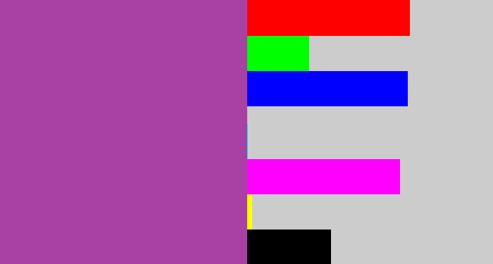 Hex color #a941a5 - ugly purple