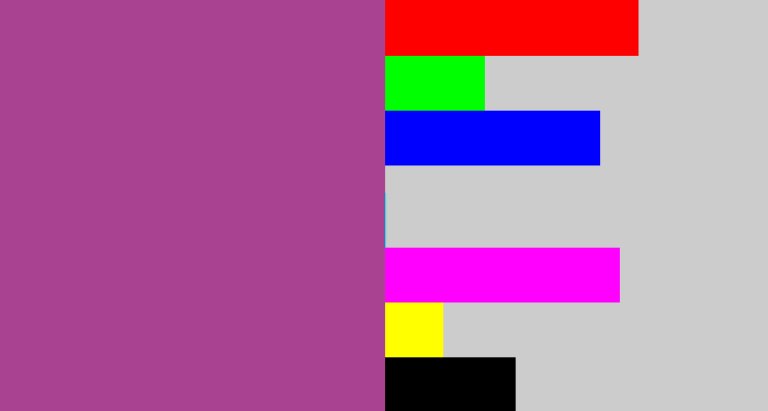 Hex color #a94290 - ugly purple