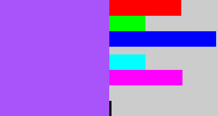 Hex color #a953fb - lighter purple