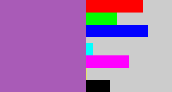 Hex color #a95bb7 - amethyst